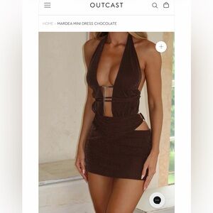 OUTCAST Mardea Mini Dress – Chocolate Brown (XS)